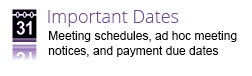 Important Dates